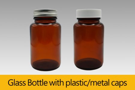 For bottles, we currently have white plastic, transparent brown plastic, and amber glass bottle. Cap comes in metal or plastic cap. Our MOQ is 1000 bottles. 